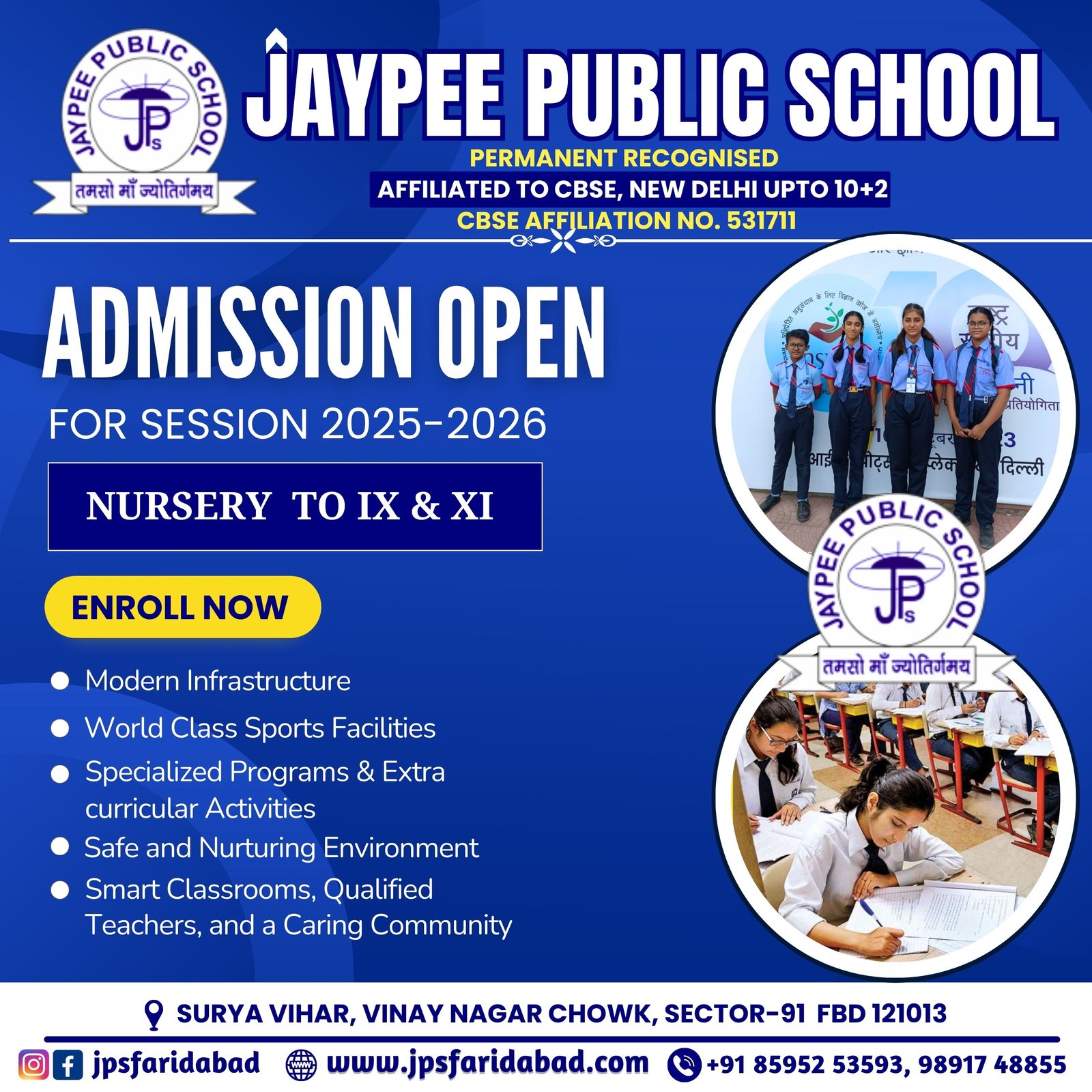 Shiwalik Vidya Niketan School  Faridabad Admission Open For 2024-2025